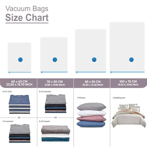 25 Vacuum Storage Bags with Electric Pump, Vacuum Sealed Storage Bags (4Jumbo/4Large/8Medium/9Small), Space Saver Vacuum Seal Bags for Clothing, Comforters, Pillows, Towel, Blanket Storage, Bedding