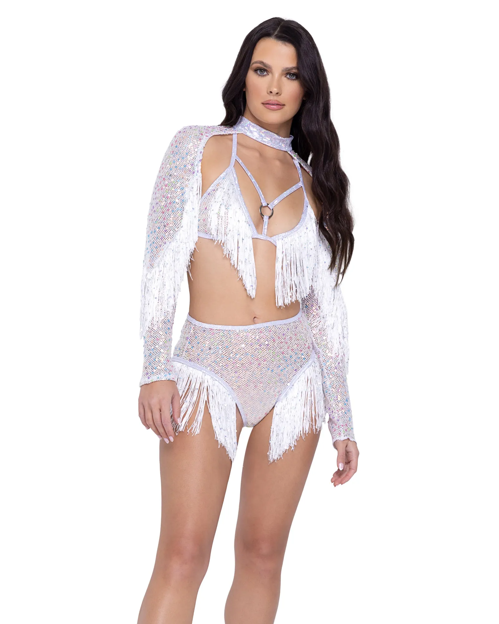 6222 - Sequin Fishnet Shrug