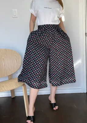 90s Abstract Printed Culottes - S