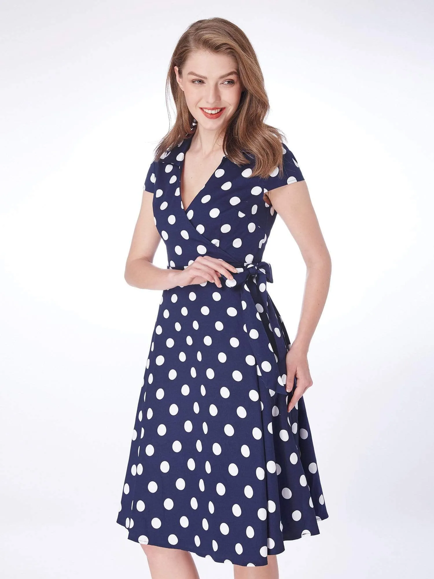 Alisa Pan Retro Polka Dot Wrap Dress