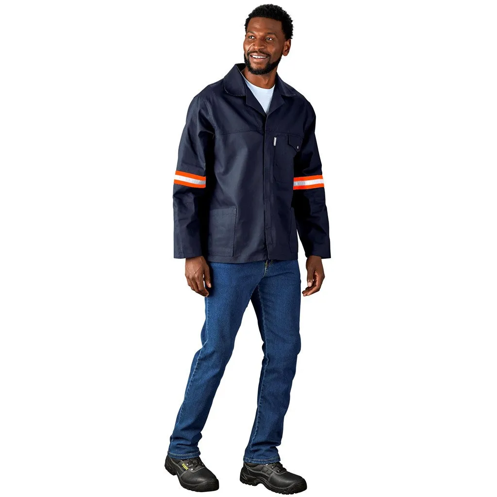 Artisan Premium 100% Cotton Jacket - Reflective Arms - Orange Tape