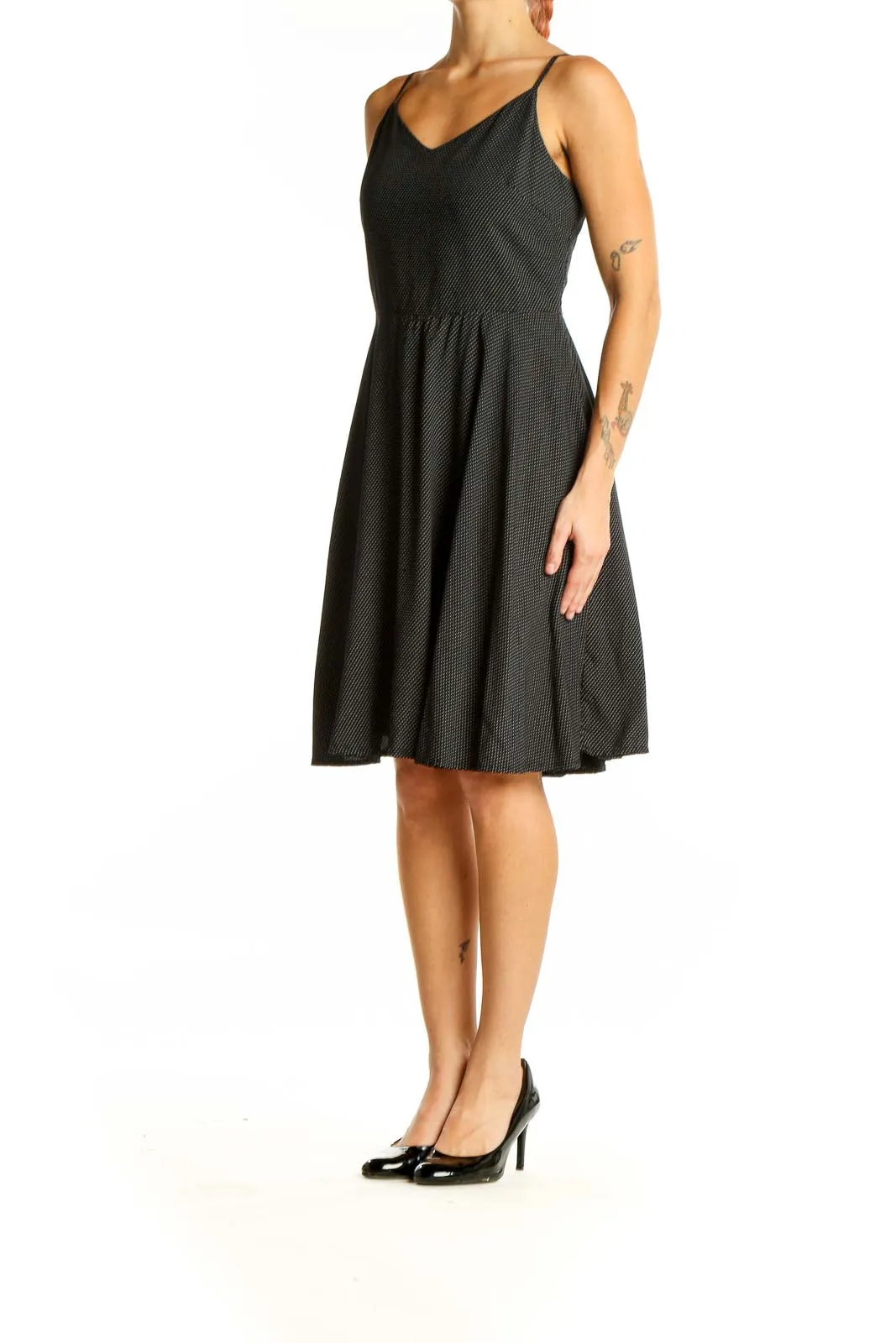 Black Polka Dot Rayon Sundress