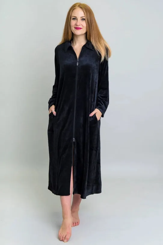 Blue Sky - Zip Robe, Black, Bamboo