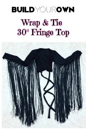 Build Your Own Wrap and Tie Crop Top with 30" Fringe