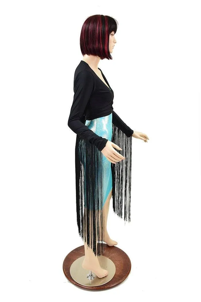 Build Your Own Wrap and Tie Crop Top with 30" Fringe