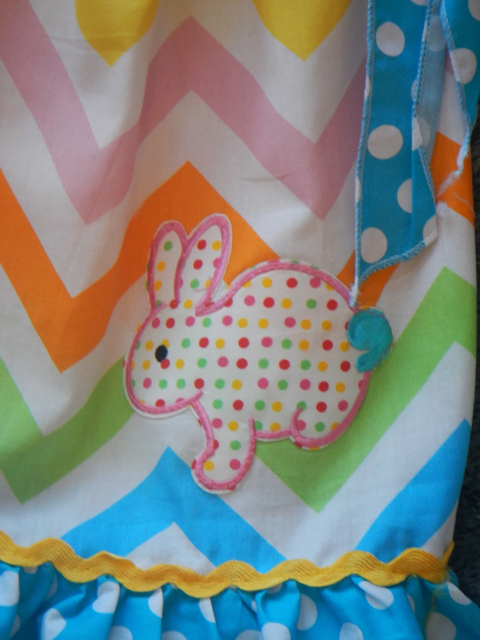 Bunny Chevron Pillowcase Dress