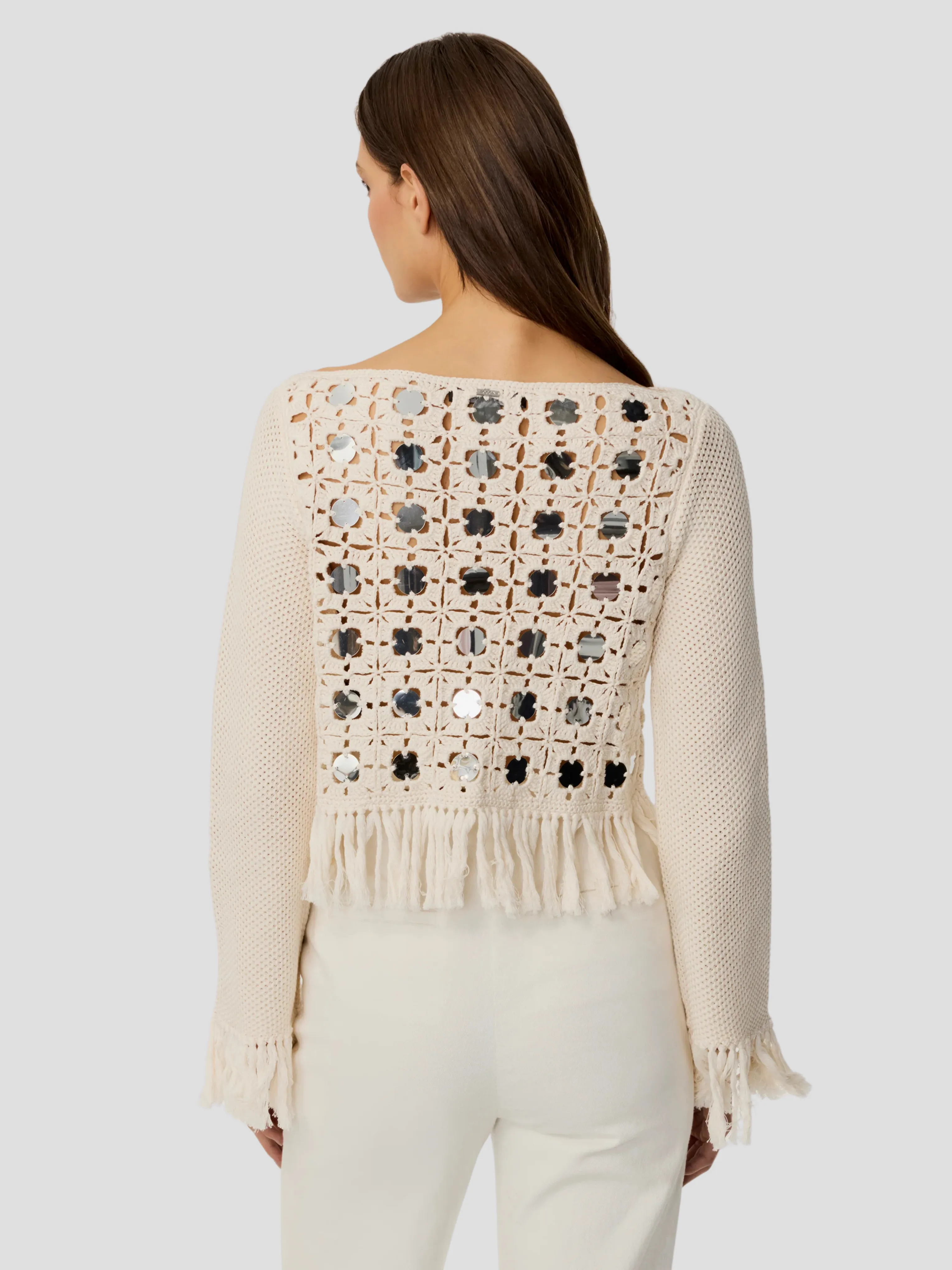 Camilla Mirror Long Sleeve Fringe Top