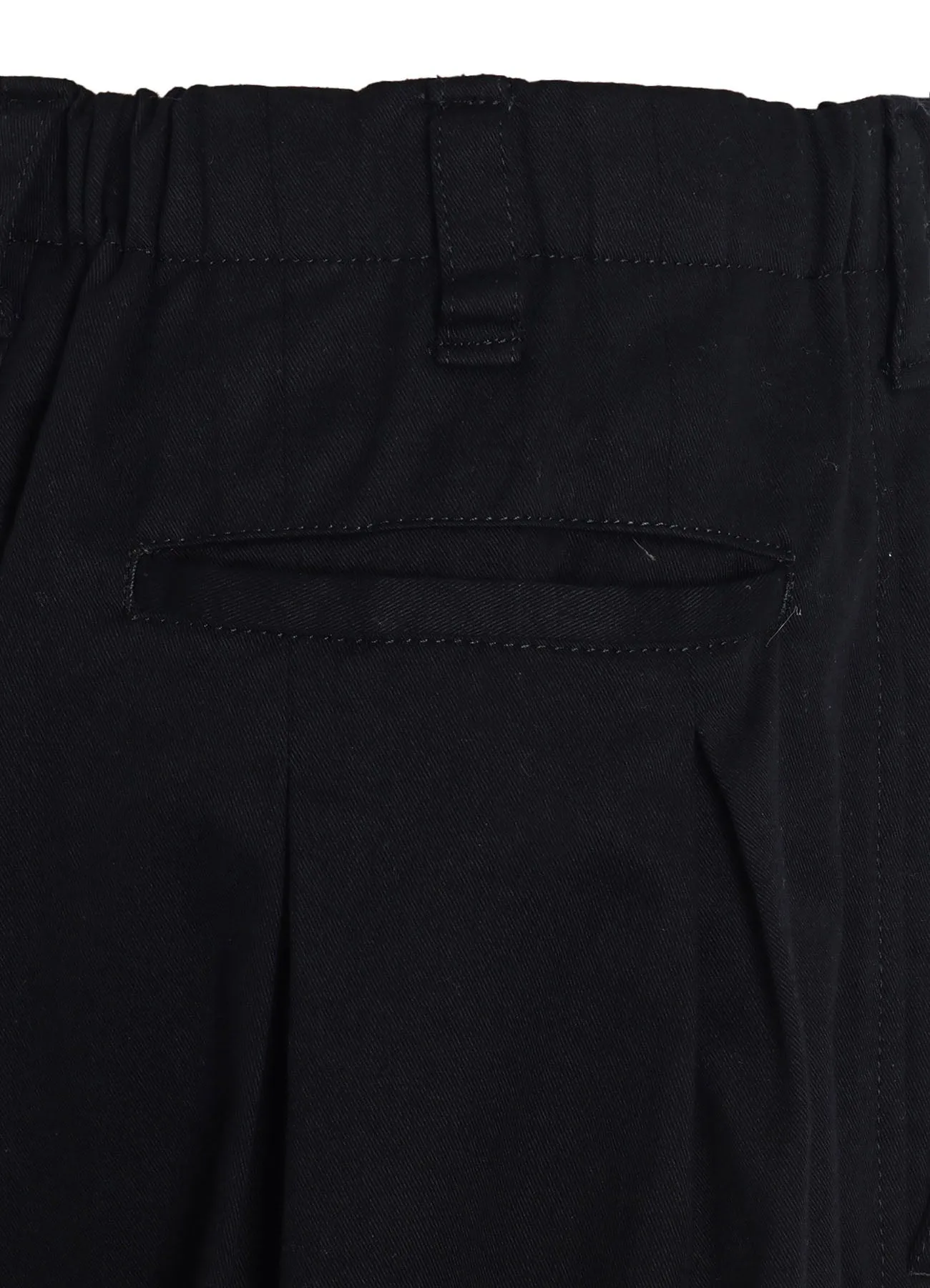 COTTON TWILL "BORO"APPLIQUE CULOTTE PANTS