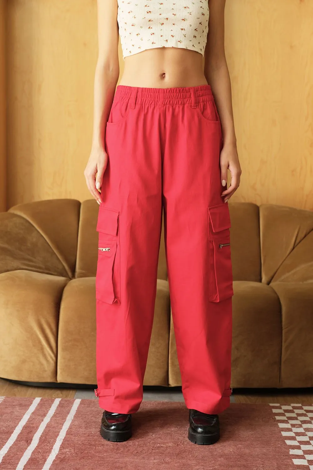 Crimson Cargo Pants