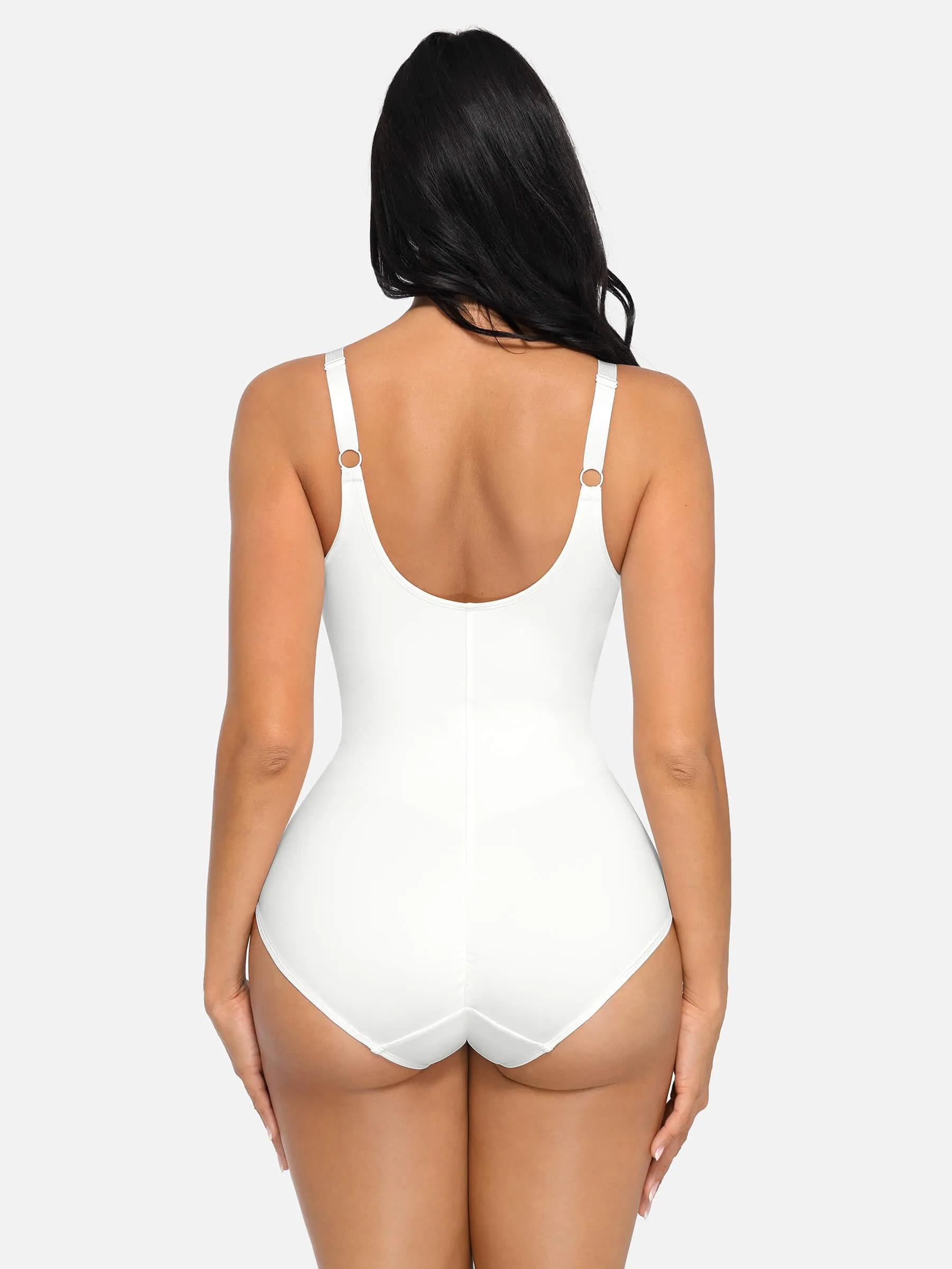 Feelingirl V Neck Tummy Control Thong Bodysuit