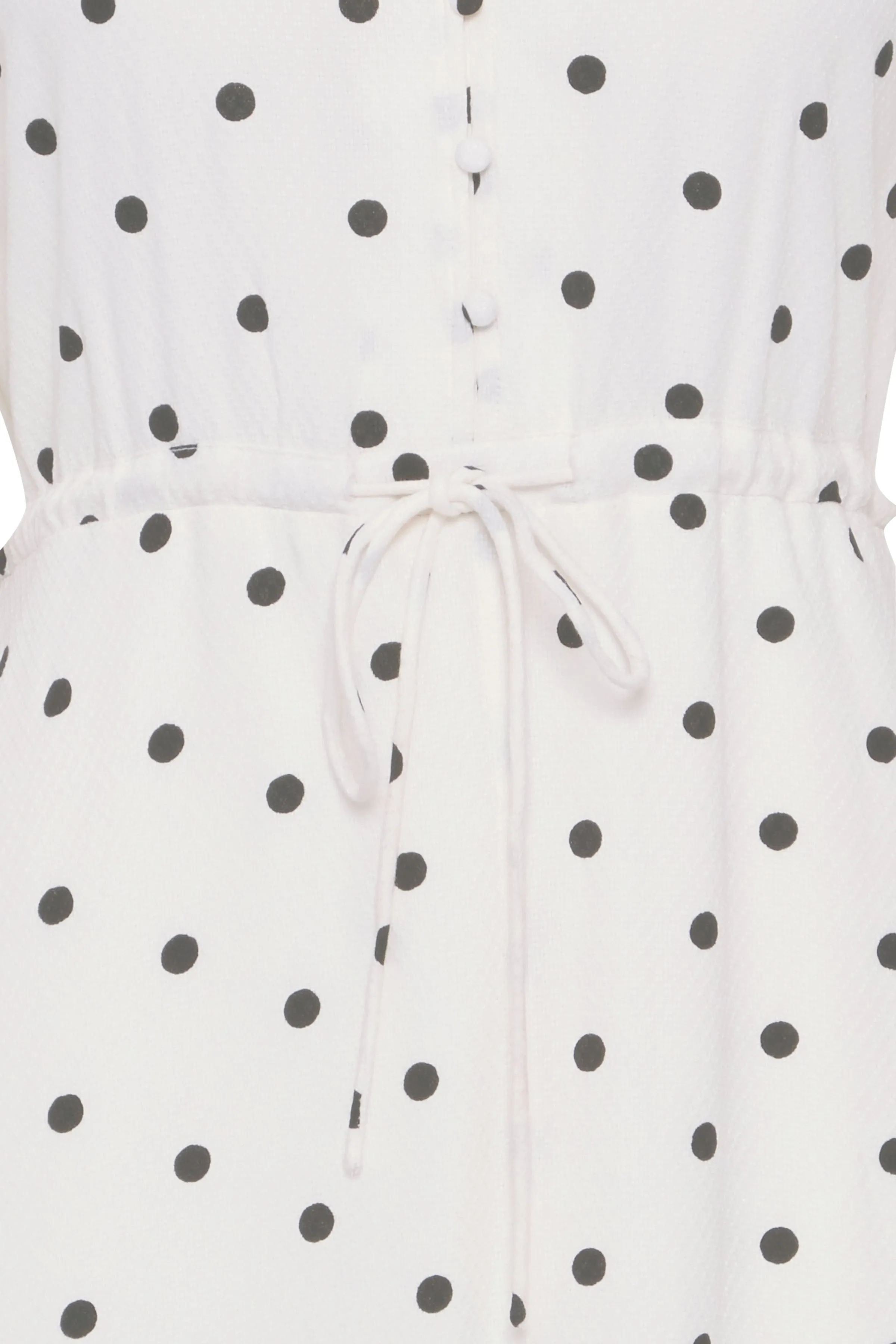 Fransa Polka dot midi dress with drawstring waist and pockets 20613496 2