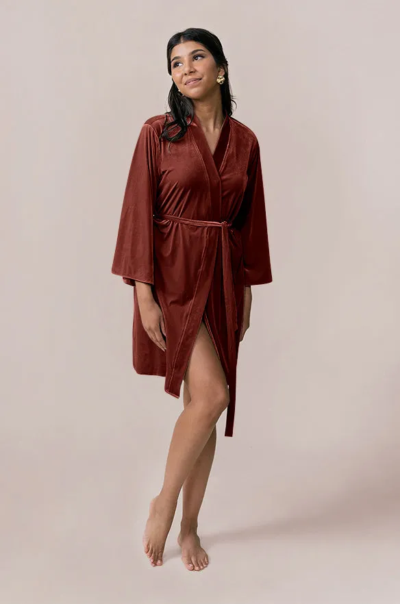 Getting Ready Velvet Robe | Made To Order