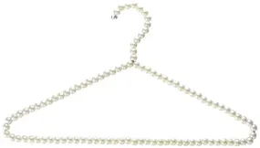 HANGERWORLD Pack of 6 Premium Metal Elegant Clothes Hangers Covered in Pearl Beads - 15.7 Inches