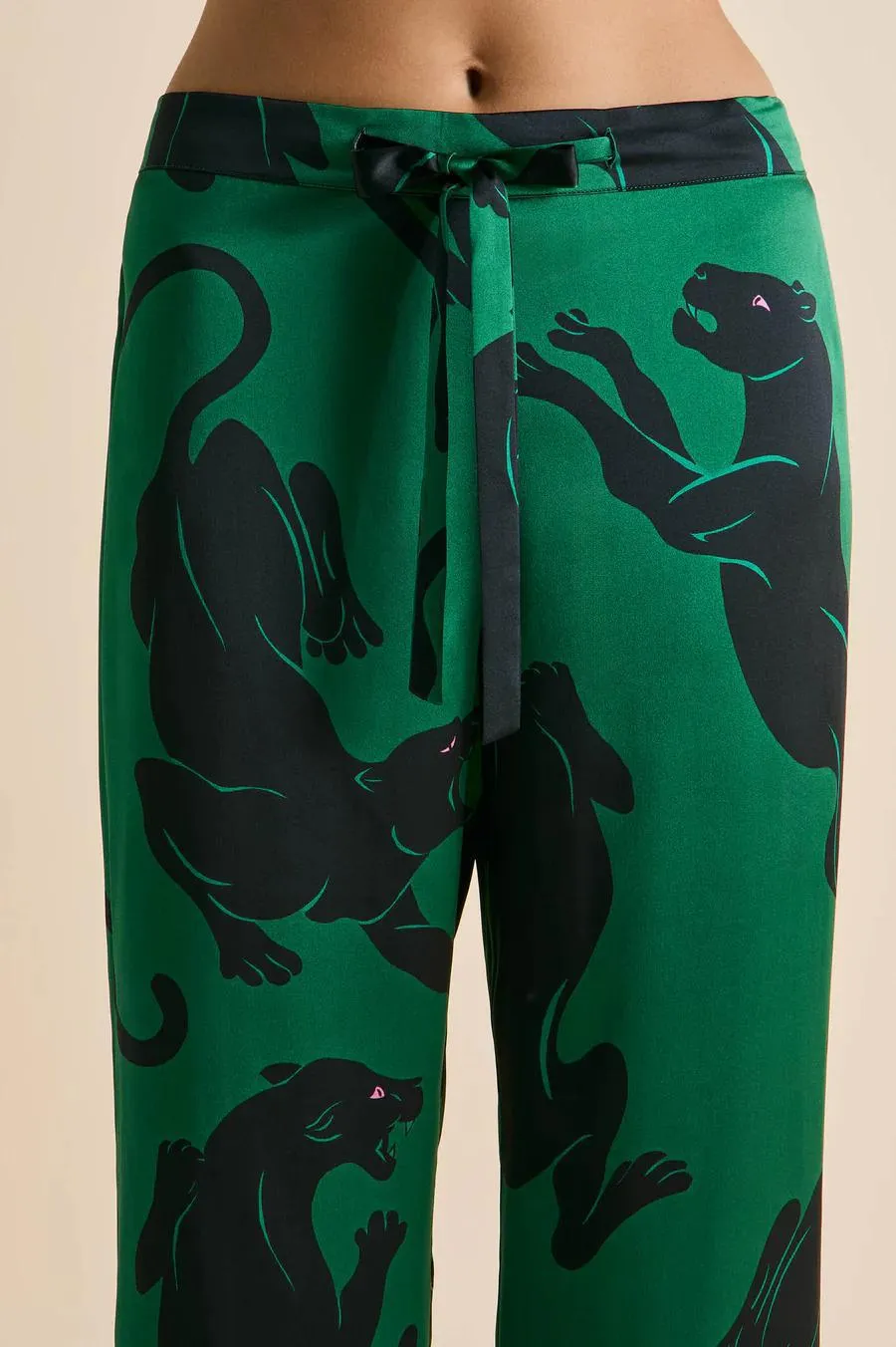 Lila Poiret Green Panther Pajamas