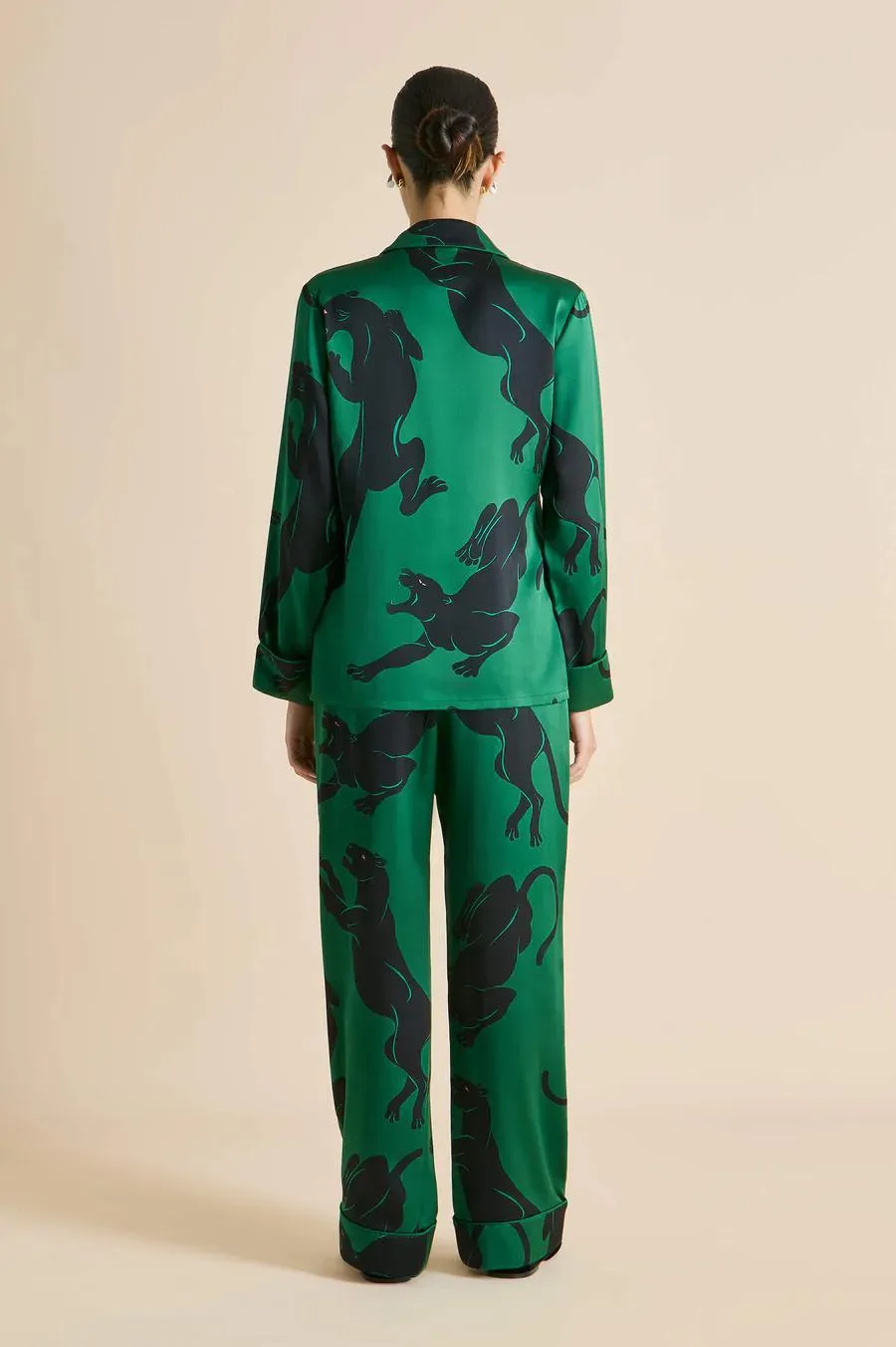 Lila Poiret Green Panther Pajamas