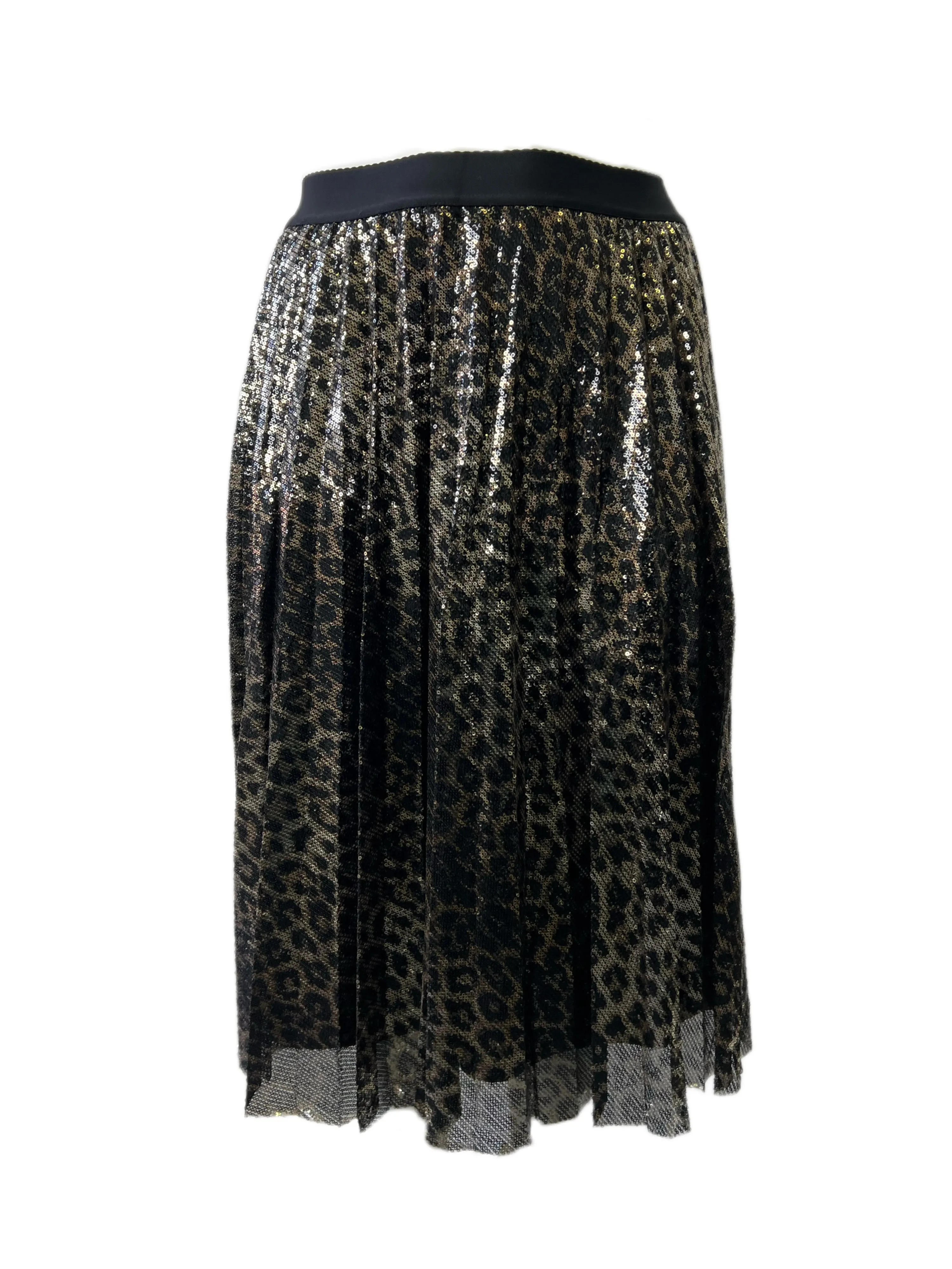 Marina Rinaldi Women's Nero Carbone Beaded A Line Skirt NWT