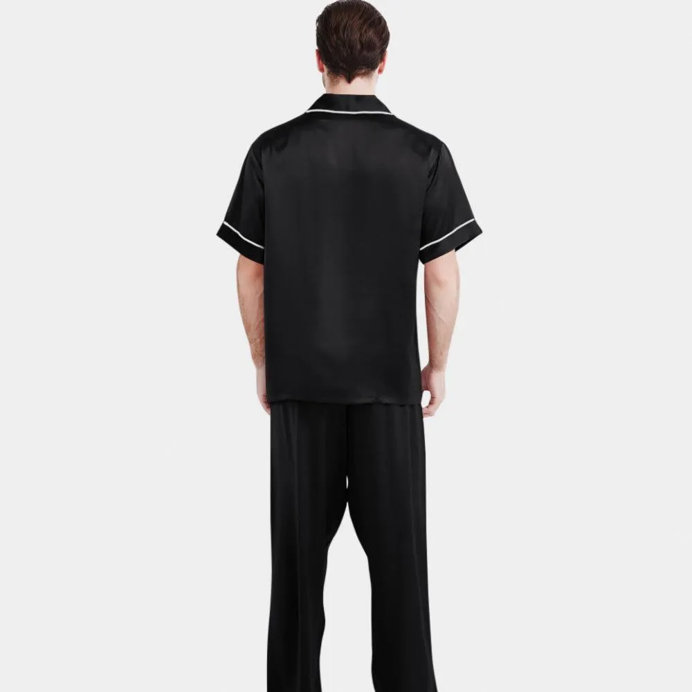 Men's Short Sleeved Silk Pajama Set for Men Silk loungewear