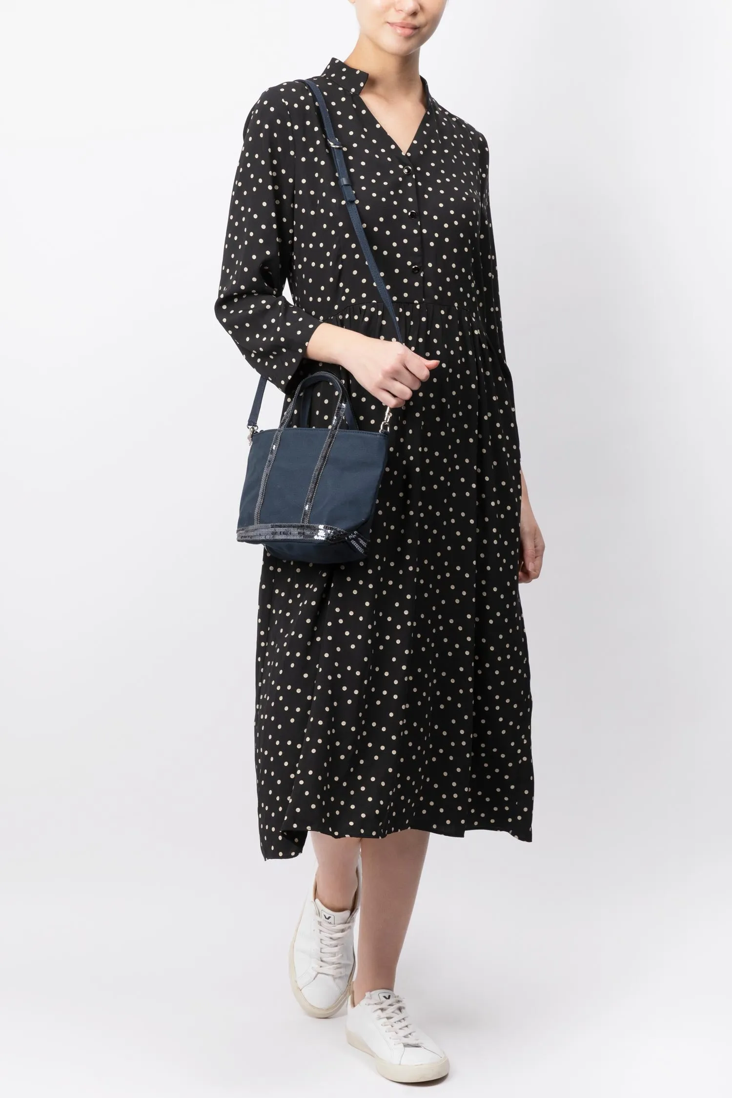 Polka Dot Printed Midi Dress