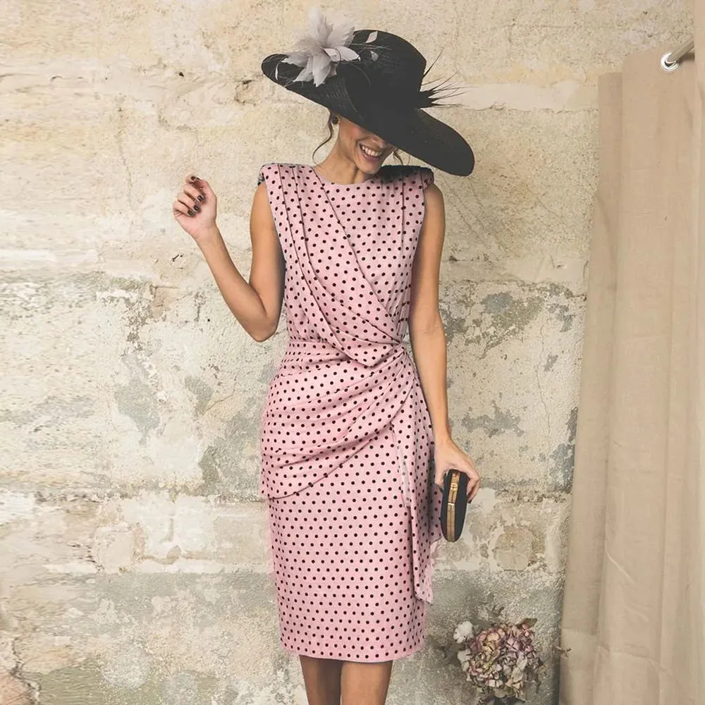 Polka Dot Ruched Dress | Polka