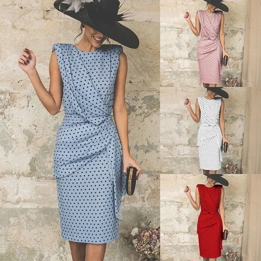 Polka Dot Ruched Dress | Polka