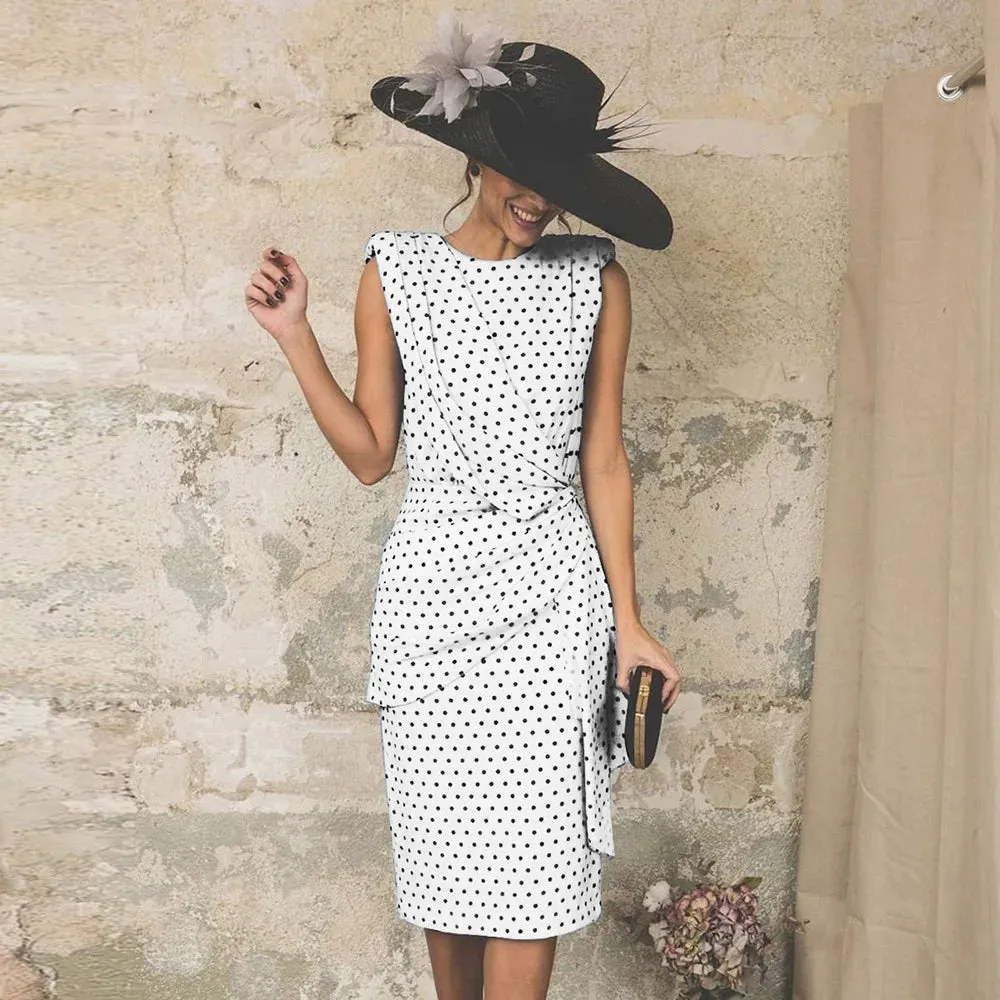 Polka Dot Ruched Dress | Polka