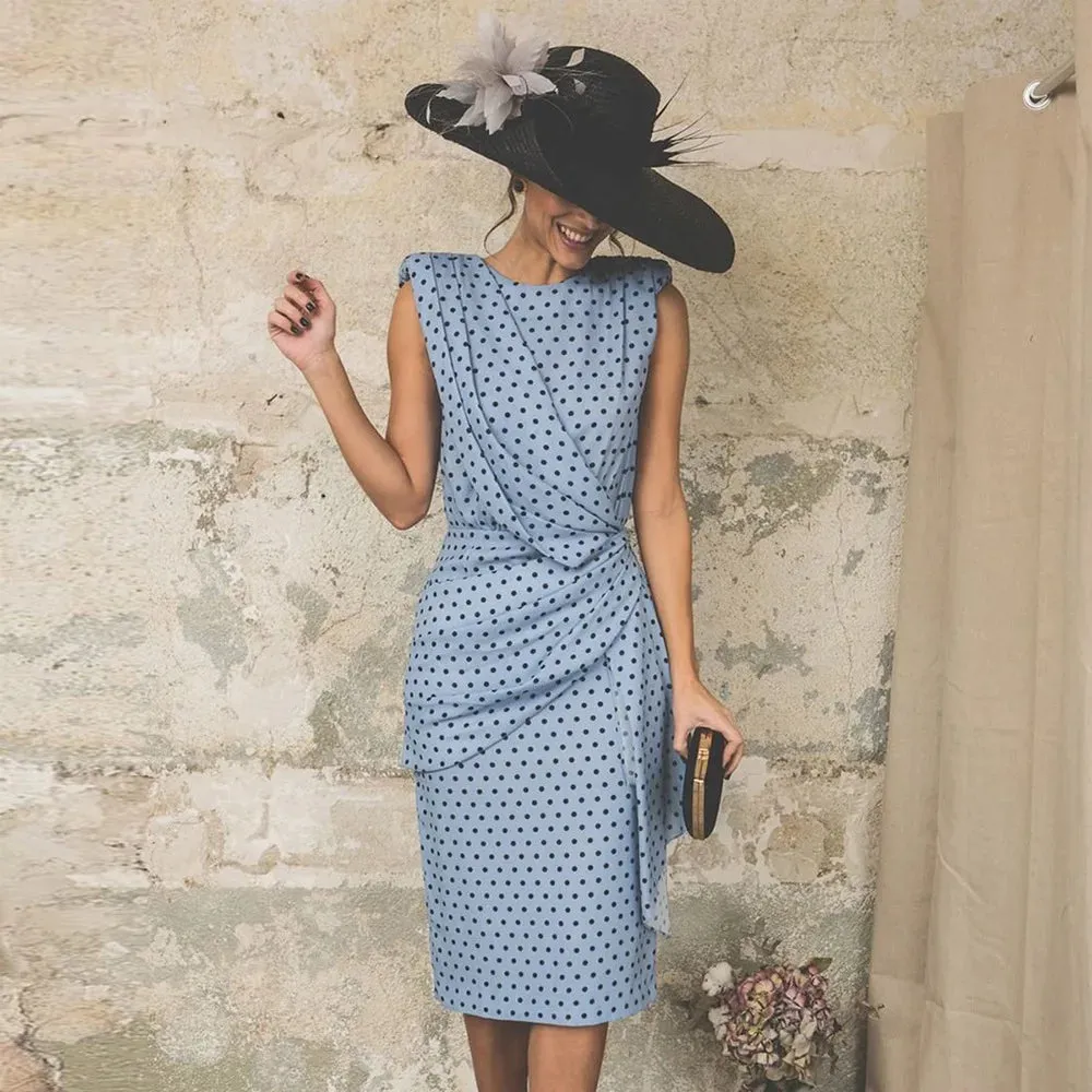 Polka Dot Ruched Dress | Polka