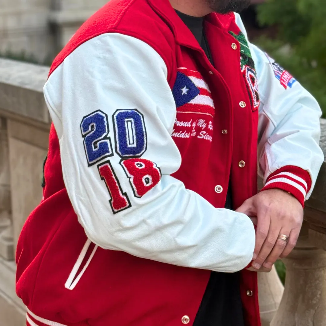 Premium Puerto Rico (RED)Varsity Jacket