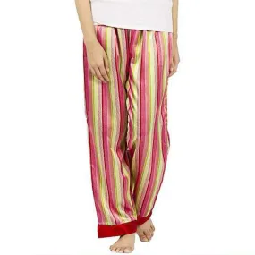 RED STRIPES SILK PAJAMA FOR WOMEN