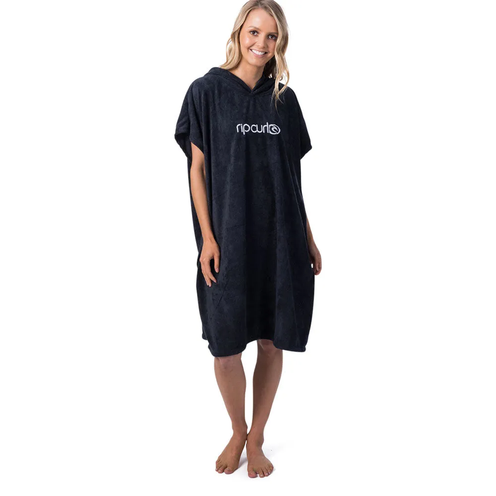 Rip Curl Womens Surf Essentials Hooded Changing Towel  - Black