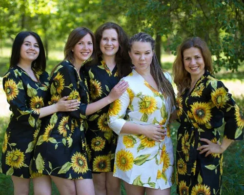 Sunflower Print Robes