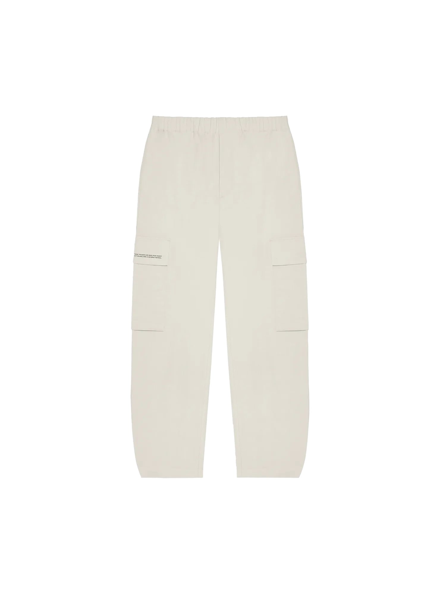 Womens Organic Cotton Linen Cargo Pants—limestone