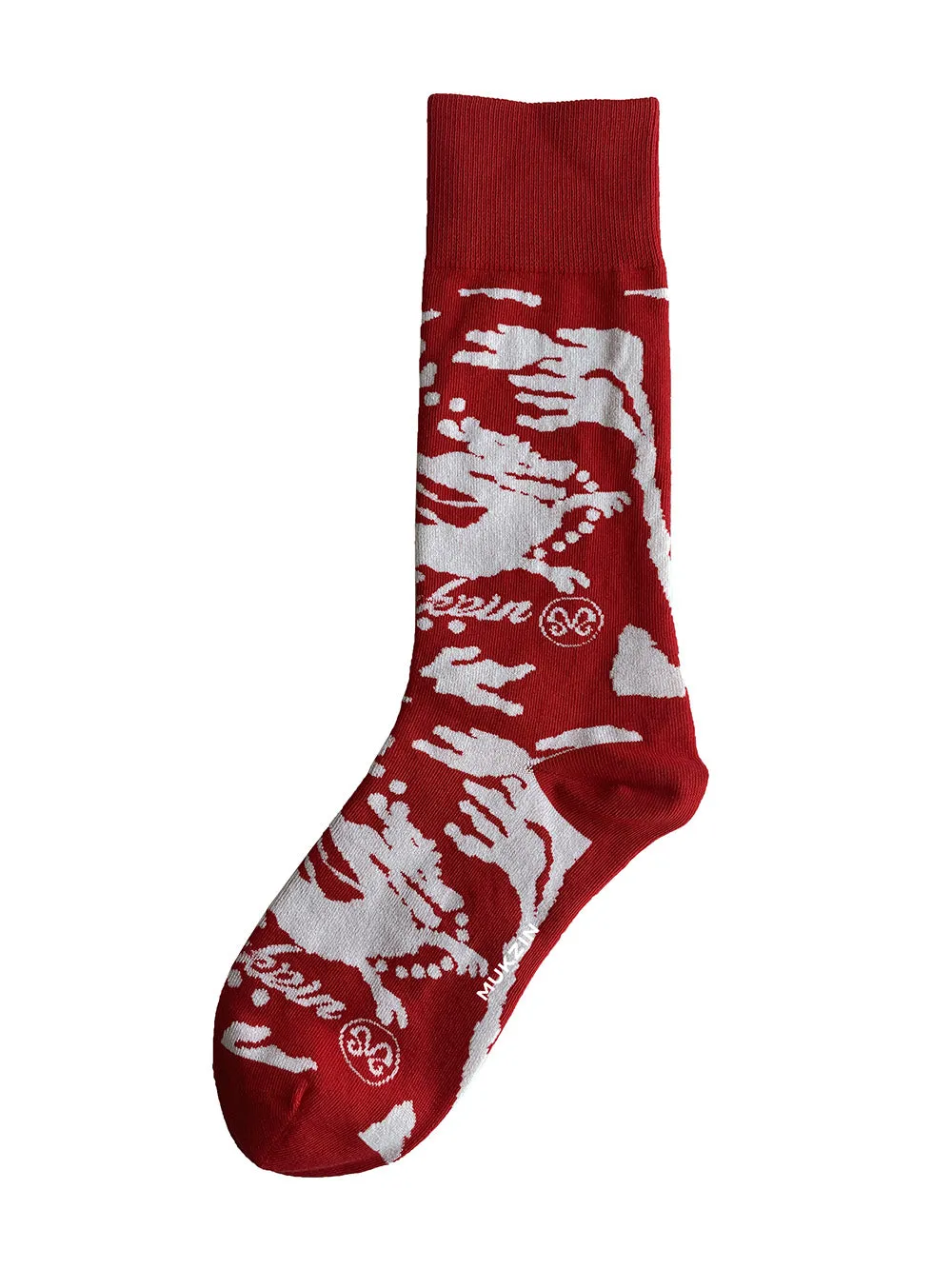 WS Rose Red/ Pink Velvet Turkey Feather Pajamas Socks