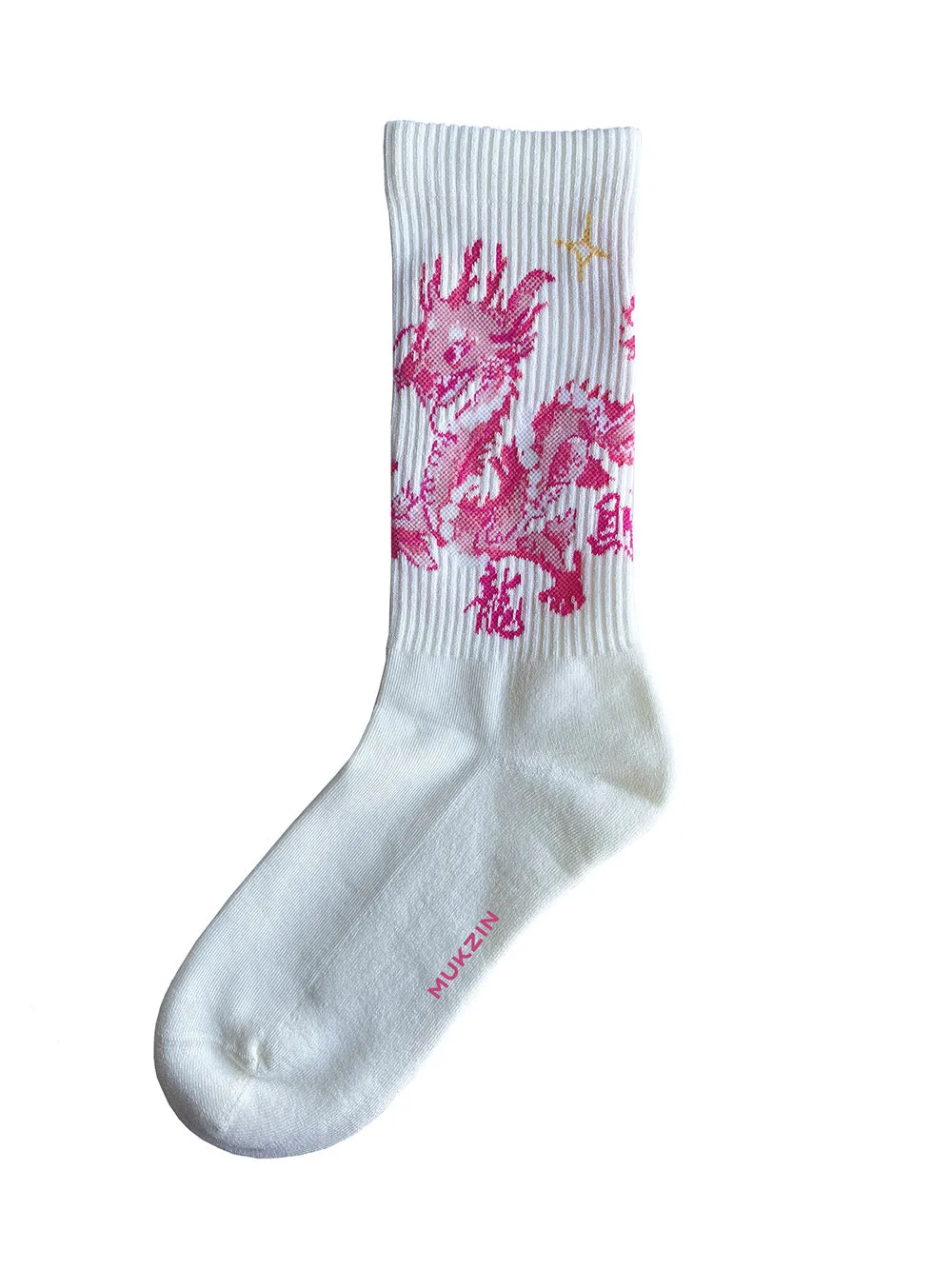 WS Rose Red/ Pink Velvet Turkey Feather Pajamas Socks